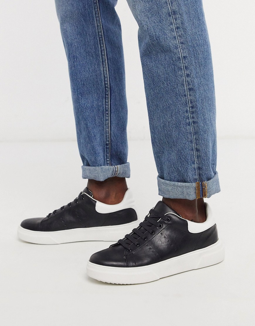 Topman - Sneakers nere con dettaglio bianco-Nero