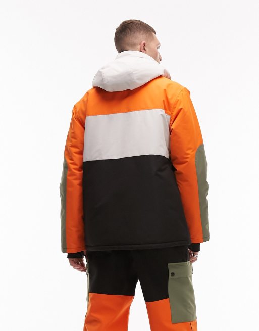 Orange on sale half jacket