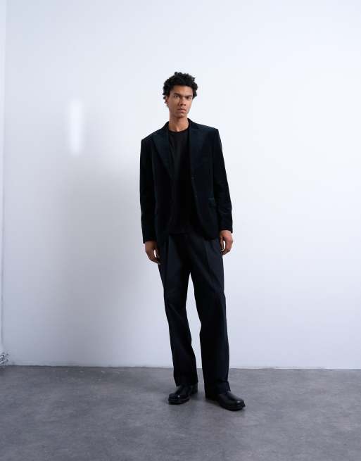 Topman - Sort blazer i velour, 4 af 5