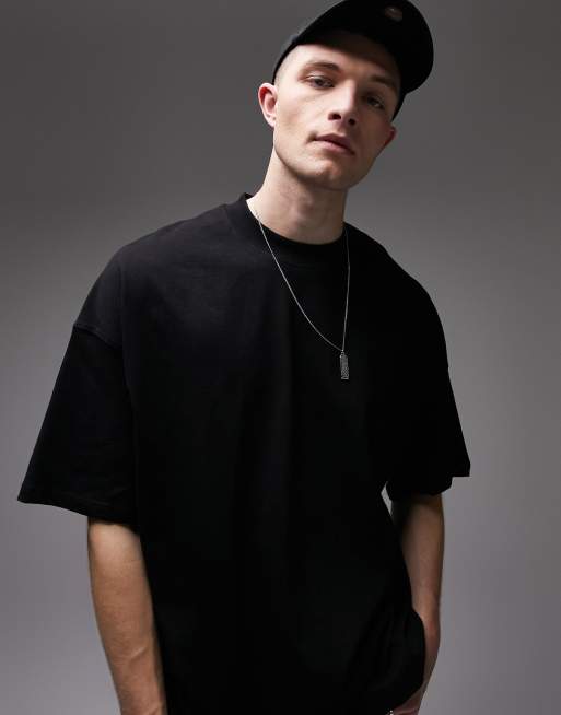 Topman - Sort ekstremt oversized T-shirt