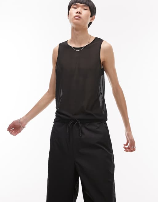 Topman - Sort overdel i mesh