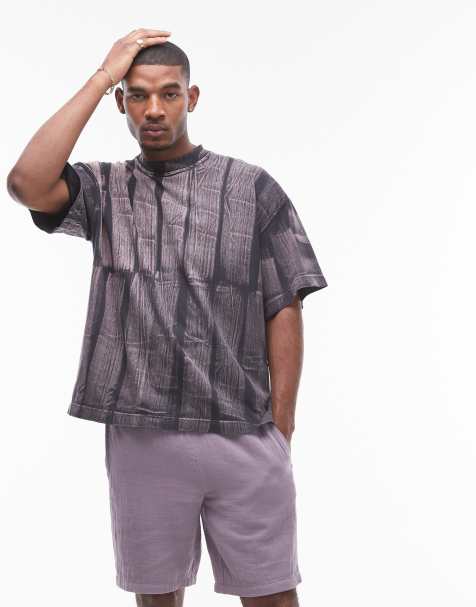 Topman - Sort oversized T-shirt med kraftig vask - view 1