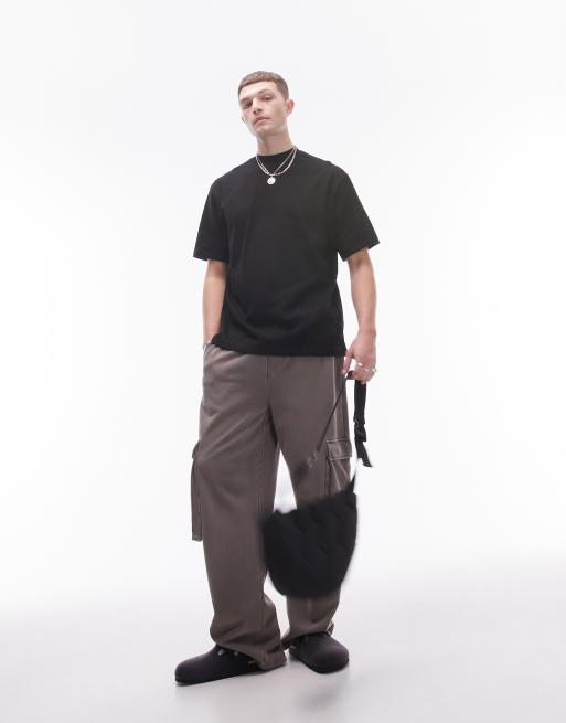 Topman - Sort oversized T-shirt