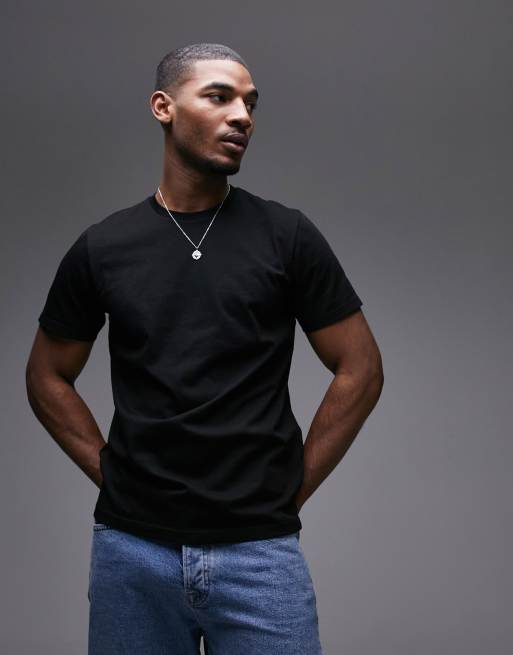 Topman - Sort T-shirt i regular fit