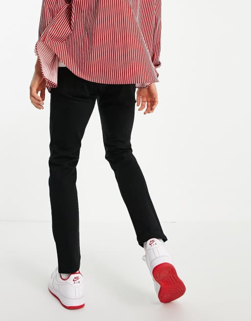 Topman - Sorte skinny-jeans med stretch og flænser, 2 af 4
