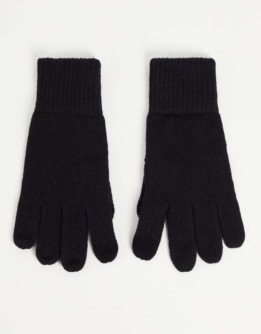 Topman - Sorte strikkede handsker - BLACK