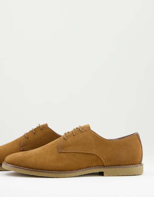 Topman - Spark - Chaussures derby en imitation daim - Fauve