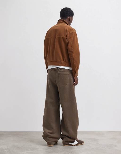 Topman spodnie canvas o kroju barrel fit w kolorze khaki, 7 z 9