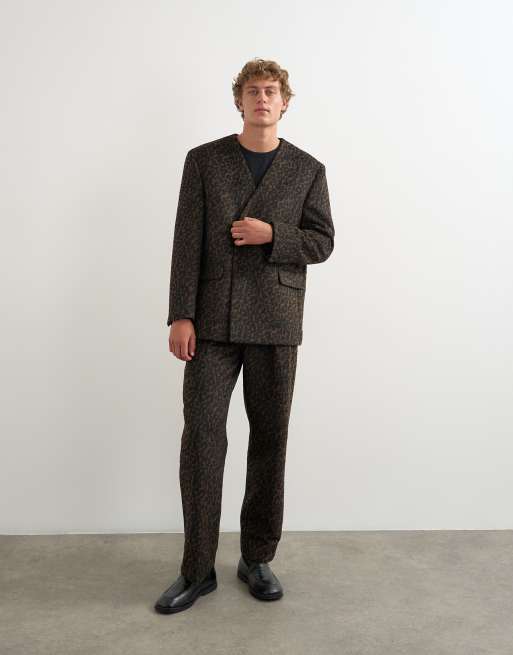 Topman – Brązowy dwurzędowy garnitur w panterkę, 3 z 3