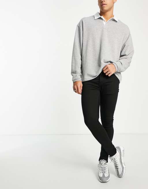 Topman spray-on jeans in black , 3 of 4