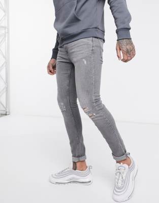 spray on grey jeans