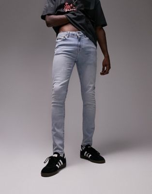 Topman spray on jeans in light wash  - ASOS Price Checker