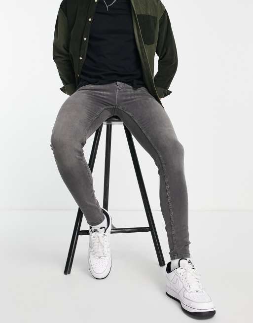 Topman - Spray-on jeans in zwarte wassing 
