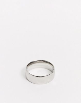 Topman stainless steel band ring in silver - ASOS Price Checker