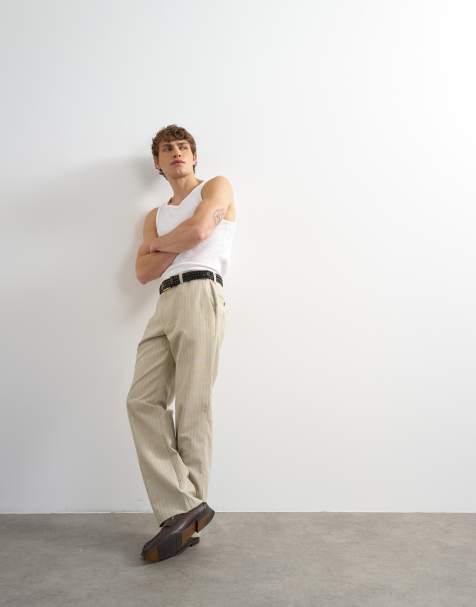 Topman – Stenfärgad, randig kostym - view 1