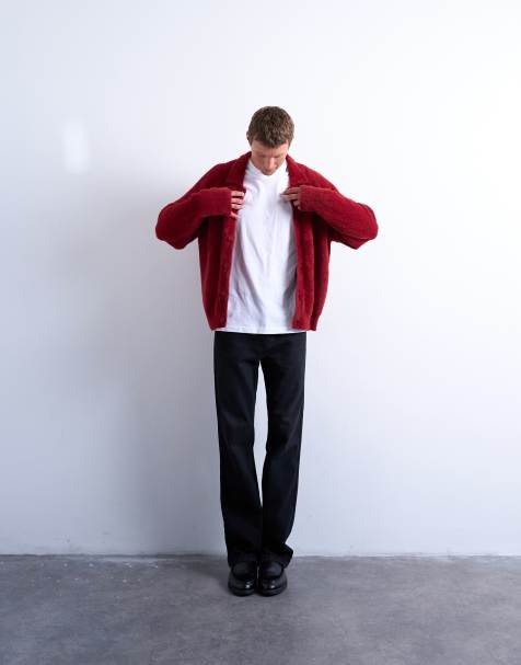 Topman - Stijve flared jeans in zwart met wassing - view 1