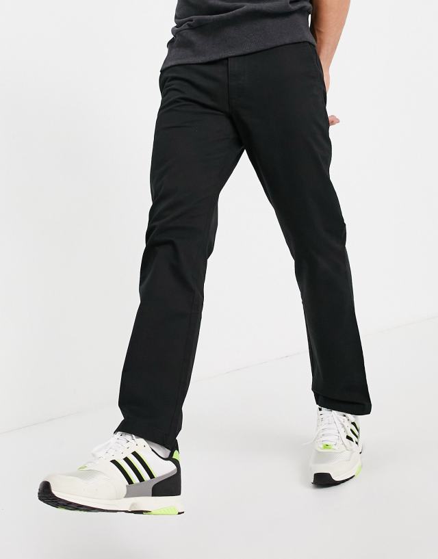 Topman - straight chino trousers in black