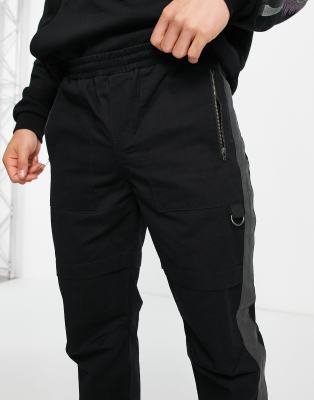 mens skinny joggers with zip pockets