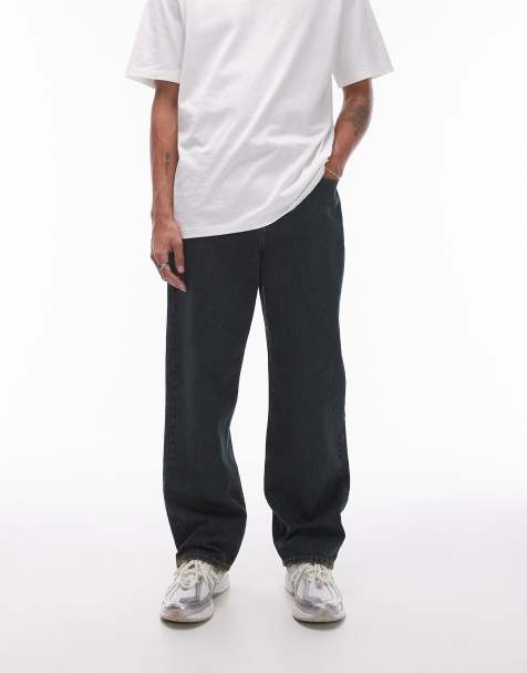 Topman straight jeans in dark tint - view 1