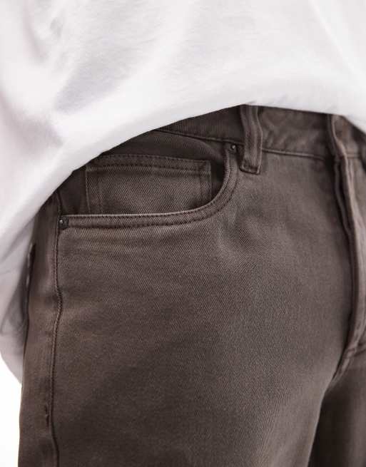 Topman – Straight Jeans in Dunkeloliv, 5 von 5