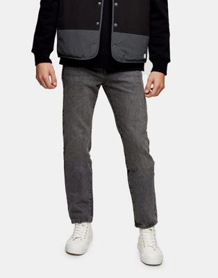 Topman straight jeans in grey - ASOS Price Checker