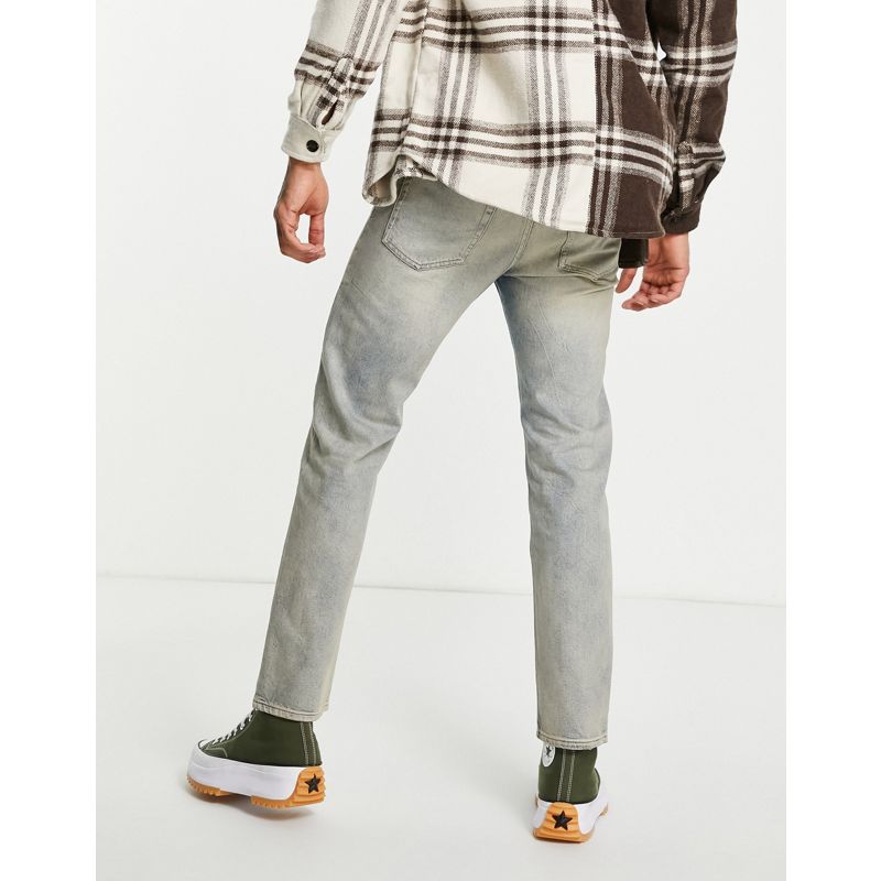 Topman – Straight Jeans in hell getönter Waschung 