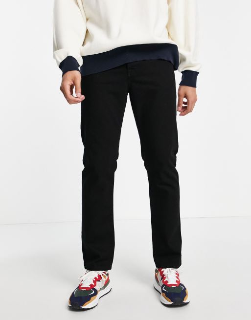 Topman straight jeans in stay black | ASOS