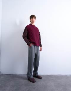 Model wearing Straight leg interlock jogger in grey