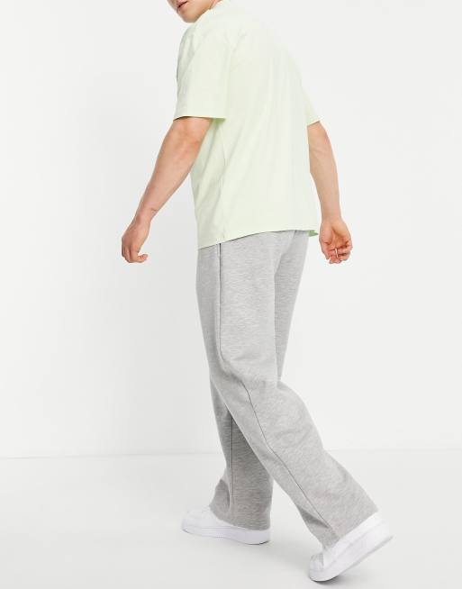 ASOS DESIGN straight leg jogger in grey marl