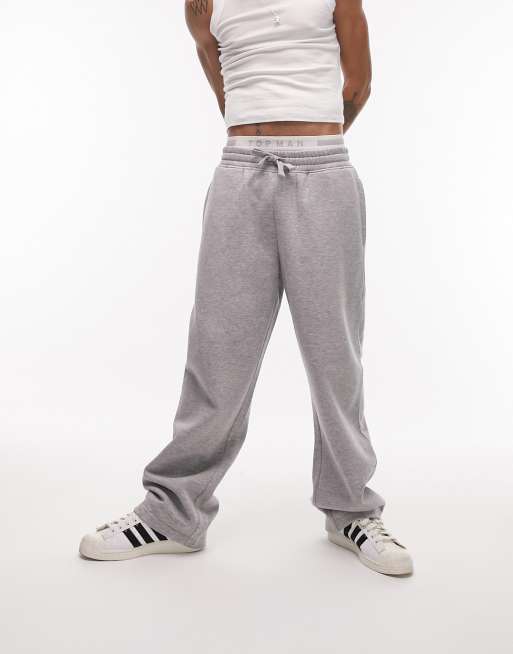 Grey straight leg on sale joggers