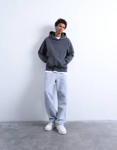 Straight leg jogger in grey marl