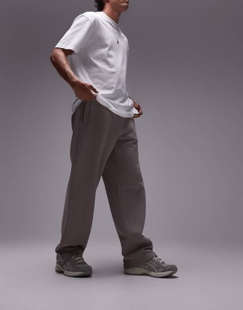 Topman straight leg jogger in stone - view 1