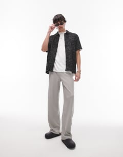 Straight leg ottoman jogger in light grey