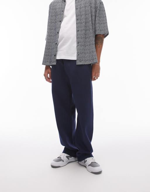Topman straight leg sweatpants in navy, 3 of 5