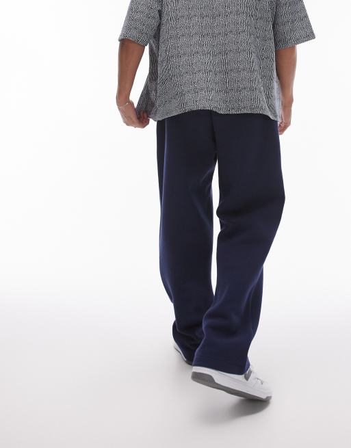 Topman straight leg sweatpants in navy, 5 of 5