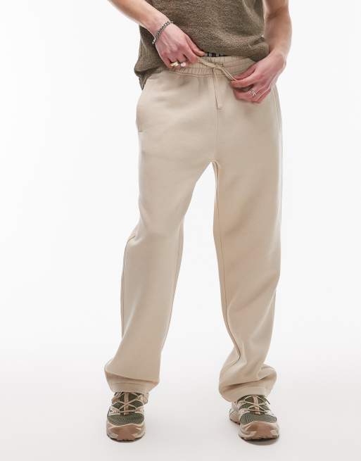 Topman straight leg sweatpants in stone, 2 of 5