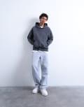 [Topman] Topman straight leg trackies in grey marl XL GREY