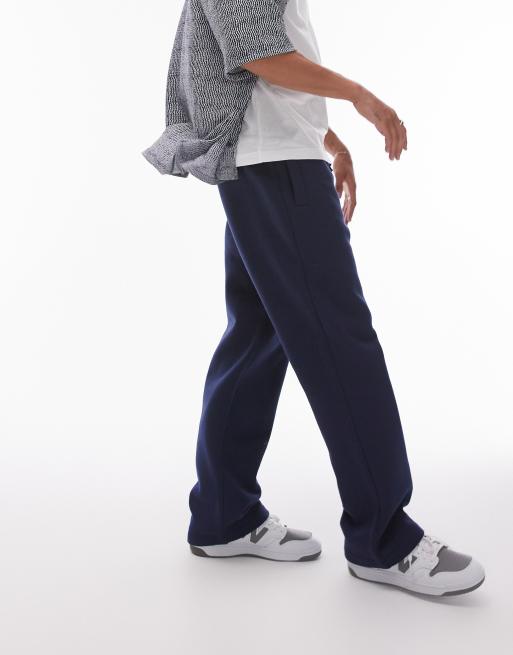 Topman straight leg trackies in navy