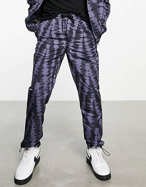 Topman straight printed pants in black and navy (part of a set)