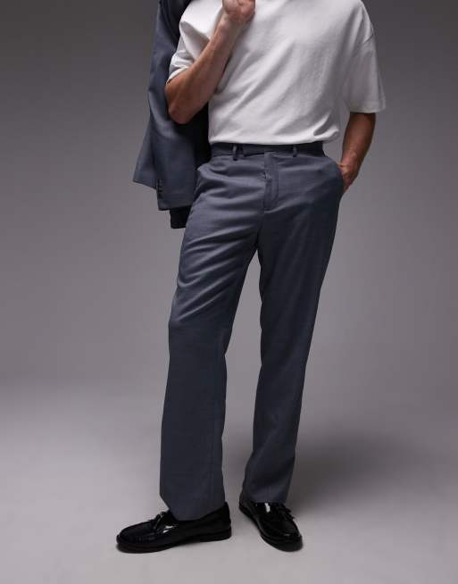Topman straight suit pants in blue, 2 of 5