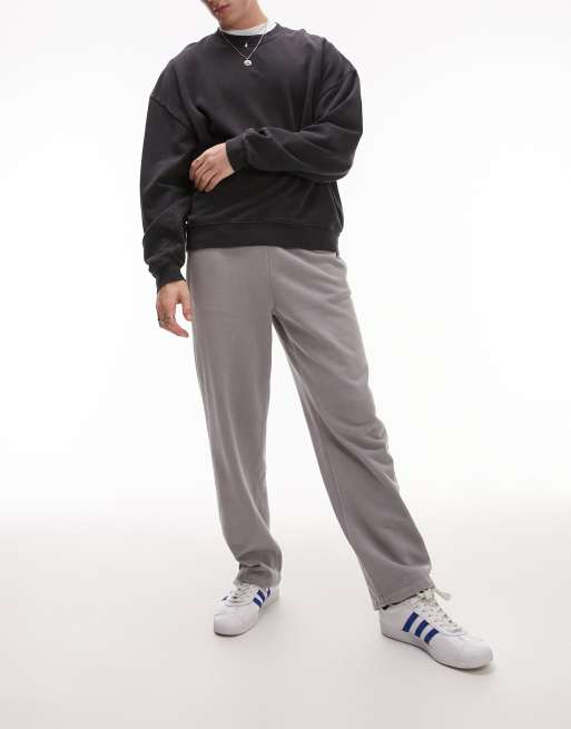 Topman straight sweatpants in washed gray ASOS