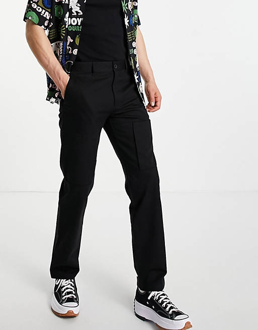 Trousers & Chinos Topman straight trousers in black 