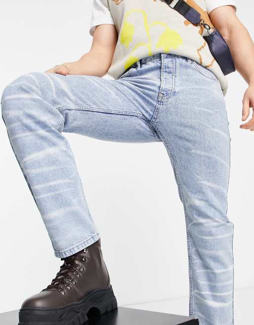 Washed Wavy Denim Pants - Ready to Wear