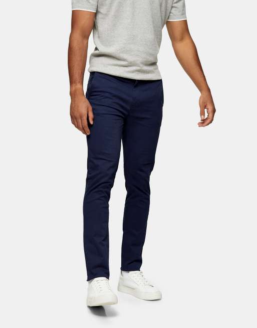 navy blue skinny chinos mens