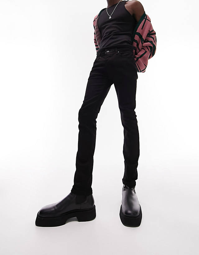 Topman - stretch skinny jeans in black