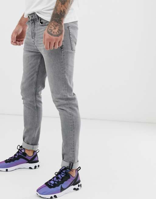 Topman grey hot sale skinny jeans