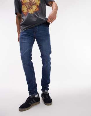 topman blue skinny jeans