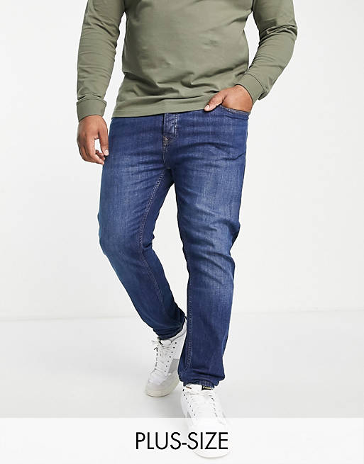 Topman stretch skinny jeans in mid wash | ASOS