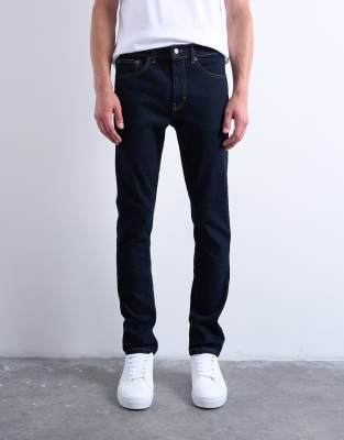Topman Stretch Skinny Jeans In Blue