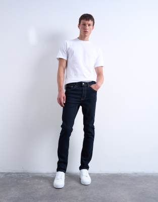 Topman Stretch Skinny Jeans In Blue